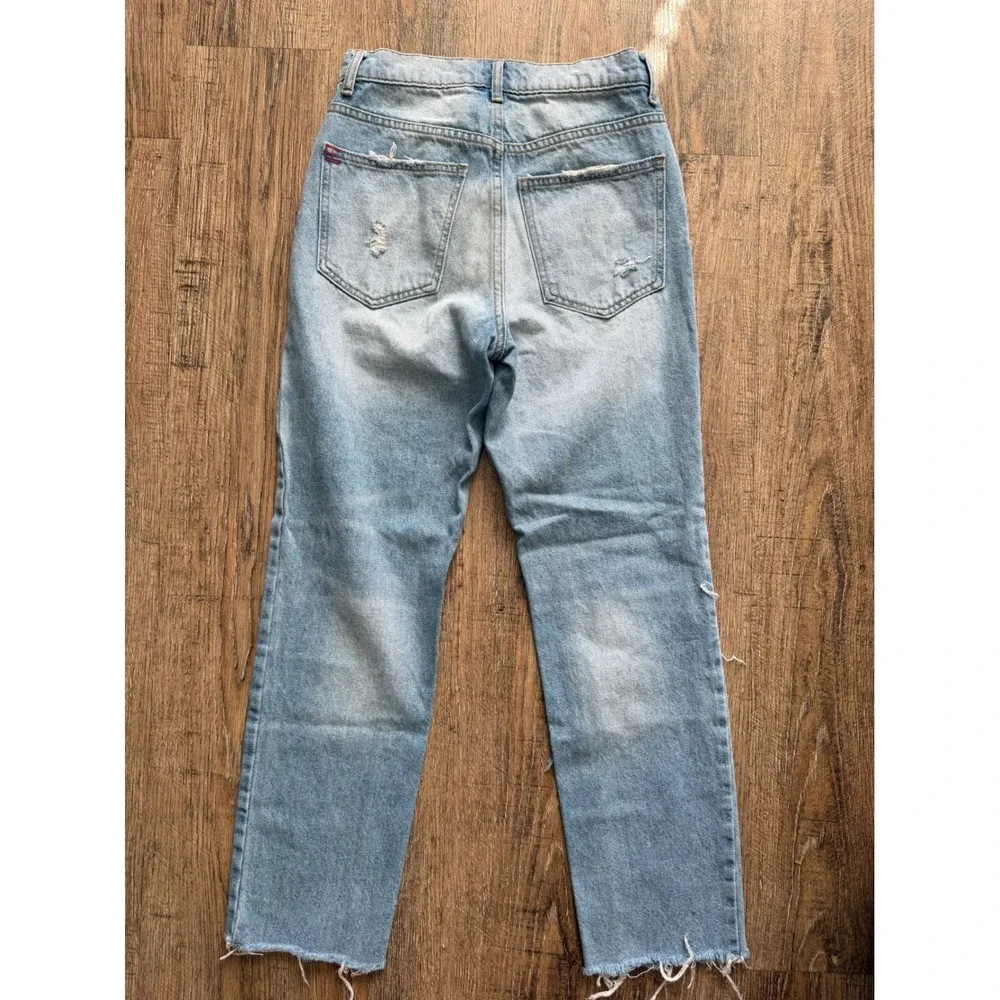 BDG Urban Outfitters Distressed High Rise Straight Leg Jeans Blue Size 25‎